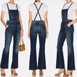 MOTHER Swooner Weekender Overall in Color Backatcha Size 30